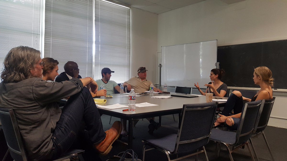 Cast set! First table read of the script. Cameras roll on Sat. with #leadinglady <a href="/Vandiekins22/">Laura Vandervoort</a>! #FemaleDirector <a href="/milenagovich/">Milena Govich</a> <a href="/AmericanFilm/">AFI</a>