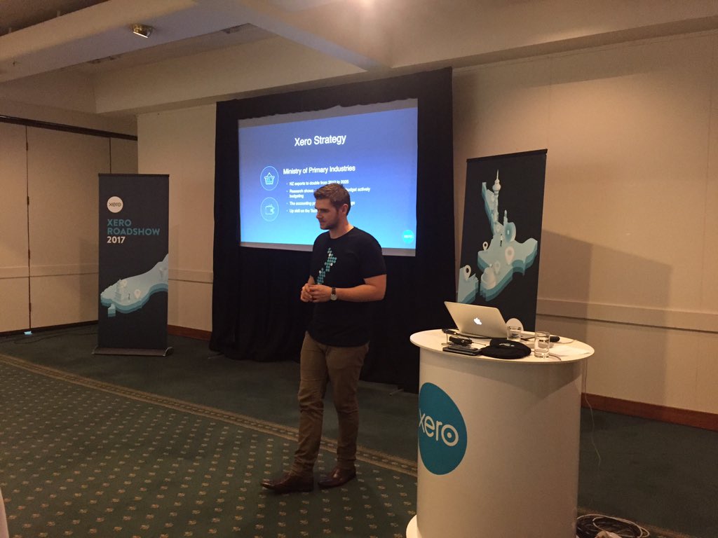 ajohngibson's tweet photo. Hayden kicking off the @Xero @figuredapp Future of Agri session at the Nelson Xero Roadshow #farminginthecloud https://t.co/3mIun9H2cT