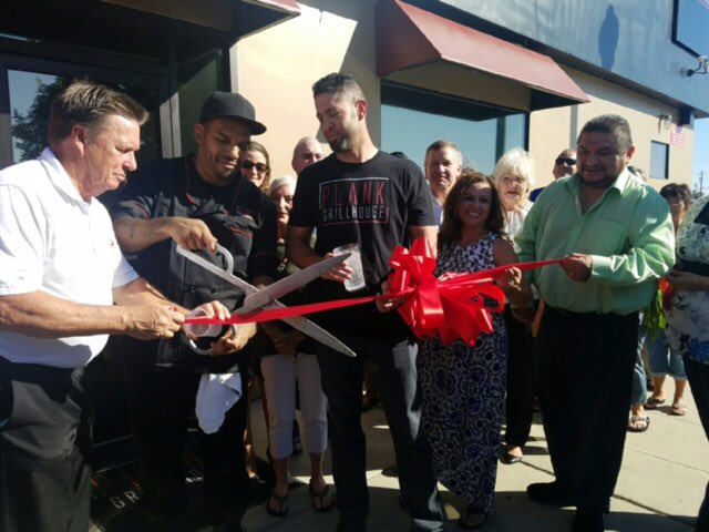 ScottRobertso18's tweet photo. At the Selma Chamber of Commerce ribbon cutting/ grand opening of Plank Grillhouse hosted by Garcia's Document Services. Great food! https://t.co/aqfJGXIc5w