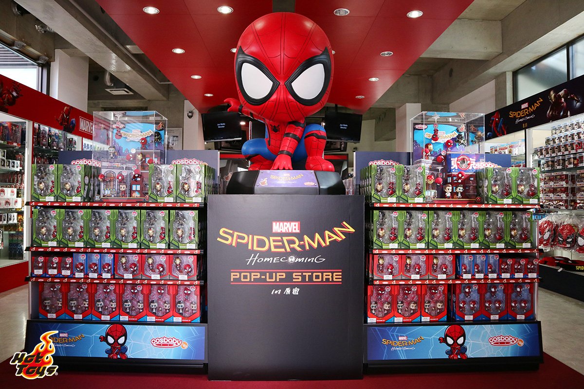 marvel_jp's tweet photo. 『#スパイダーマン：ホームカミング』公開記念！

期間限定店舗「スパイダーマン：ホームカミング ポップアップストア in 原宿」が、トイサピエンスで開催中【8/31まで】

映画の世界観が体感できる企画が目白押し！今すぐチェック→ https://t.co/LfgOfwJzly https://t.co/DTw9E95sBA