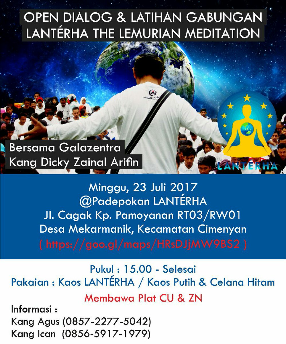 Latihan Gabungan &amp; Open Dialog #Lanterhian w/ Kang <a href="/dickyzainal/">Dicky Zainal Arifin</a> di Padepokan #Lanterha , minggu 23/07/2017. Maps: goo.gl/maps/HRsDJjMW9…