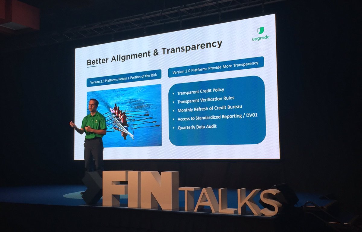 jt__todd's tweet photo. Last day at @FinEXAsia!  Watching Renaud from @upgrade_loans present his keynote speech. @dv01inc https://t.co/n5KuPKJfCV