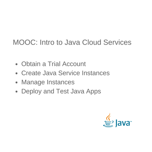 java's tweet image. Deploy your Java applications quickly? Check out the #Java Cloud Service w/ this Massive Open Online Course #MOOC 

bit.ly/2vkkMPX