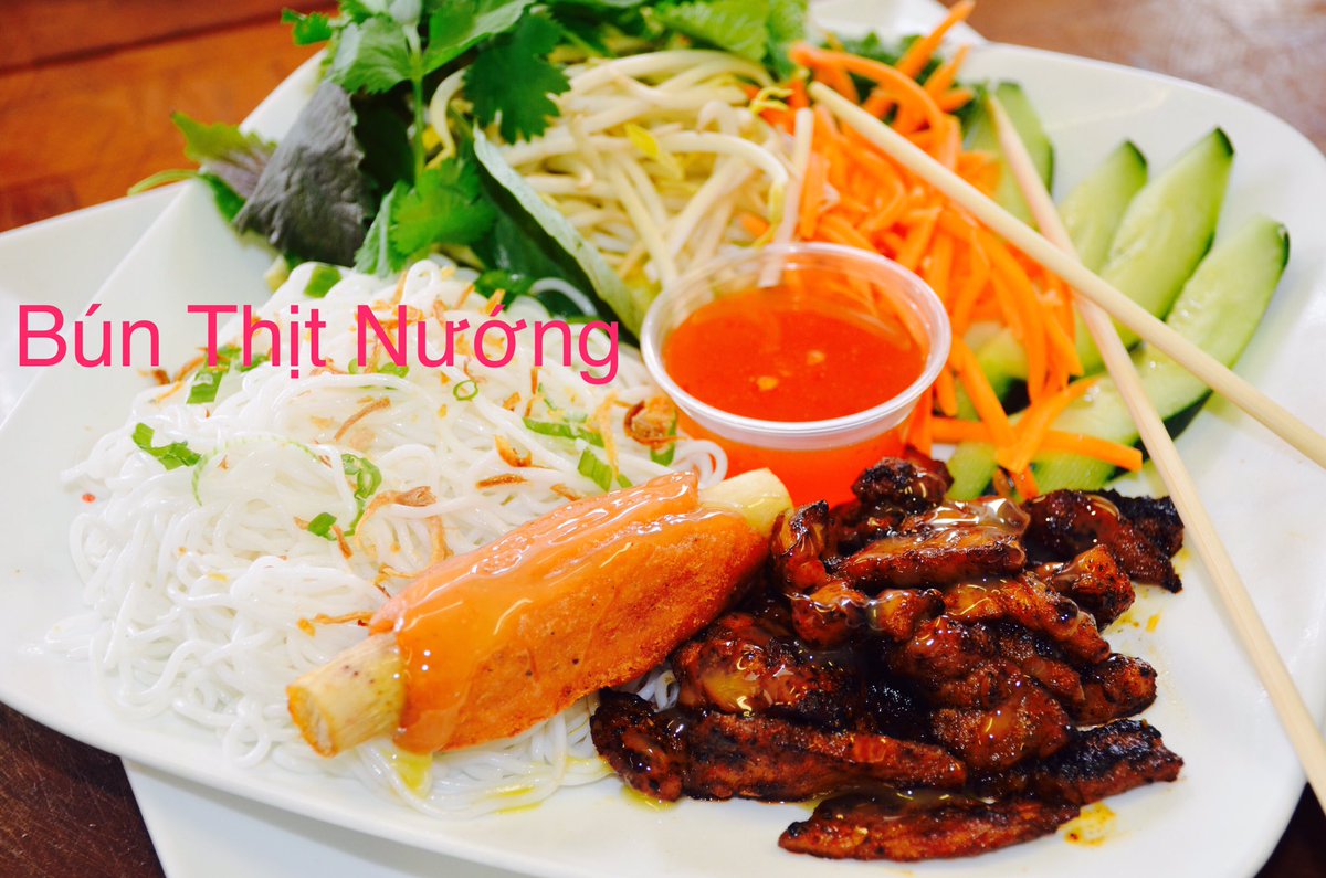 Thebskitchen10's tweet photo. Grilled pork with shrimp on sugar cane,rice vermicelli and mix green salad is available @ The B's Kitchen. https://t.co/uiZUwEbWCh