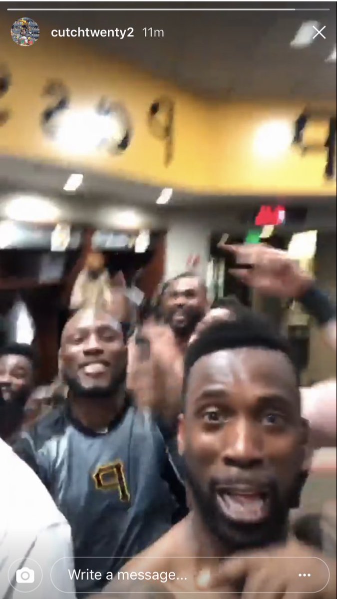 Pirates's tweet photo. Clubhouse celebrations on IG Stories. 👀 #RAISEIT https://t.co/sQ7v4tPfmi