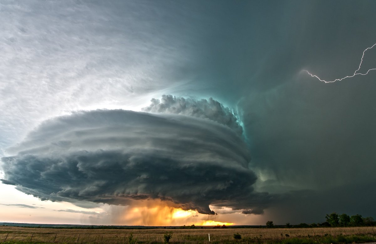 earthescope's tweet image. Supercell thunderstorm near Severy, Kansas | Photography by Colt Forney