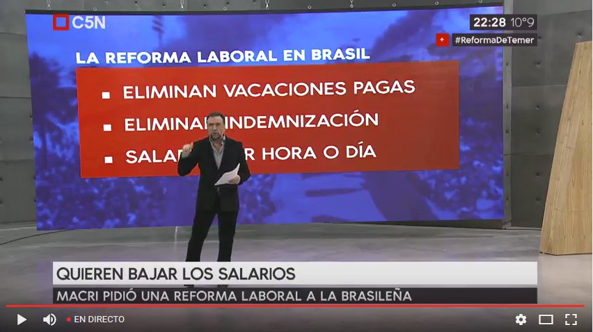 OmarAliCandanga's tweet photo. #ReformaDeTemer Como en Brasil, la reforma de Macri es extender el horario laboral, eliminar horas extras, vacaciones pagas e indemnización. https://t.co/4FZ0V48t41