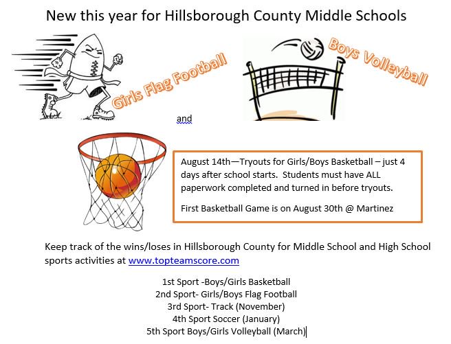 Sports News - Boys Volleyball and Girls Flag Football now at Hillsborough County Middle Schools! #movingforward #hcsb #gosharks