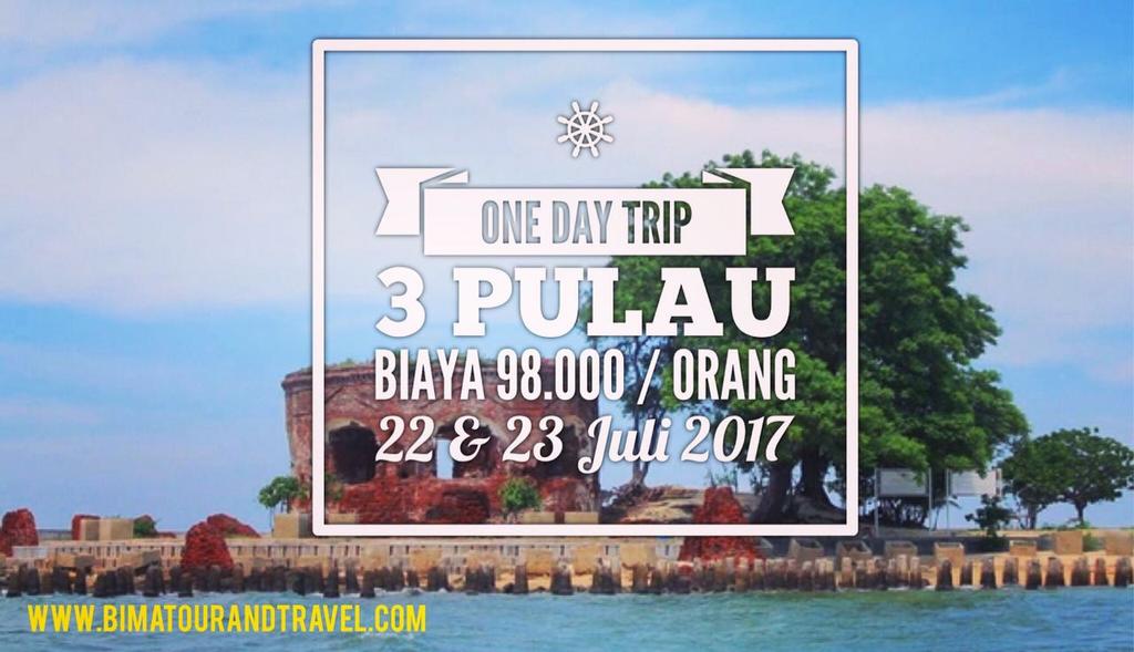 BimaTourTravel's tweet photo. ODT 3 Pulau ( Kelor - Cipir - Onrus ) 22 &amp; 23 Juli 2017 | Telp / Whatsap 081380796096 #wonderfullindonesia https://t.co/ykhN3Qp8ro