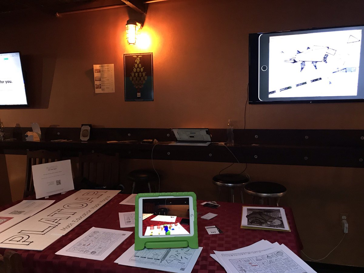 Yosun's tweet photo. Demoing Magical Graph Paper PlatoAR at #SFbeta #edTech #AR https://t.co/MIERHU4nUy
