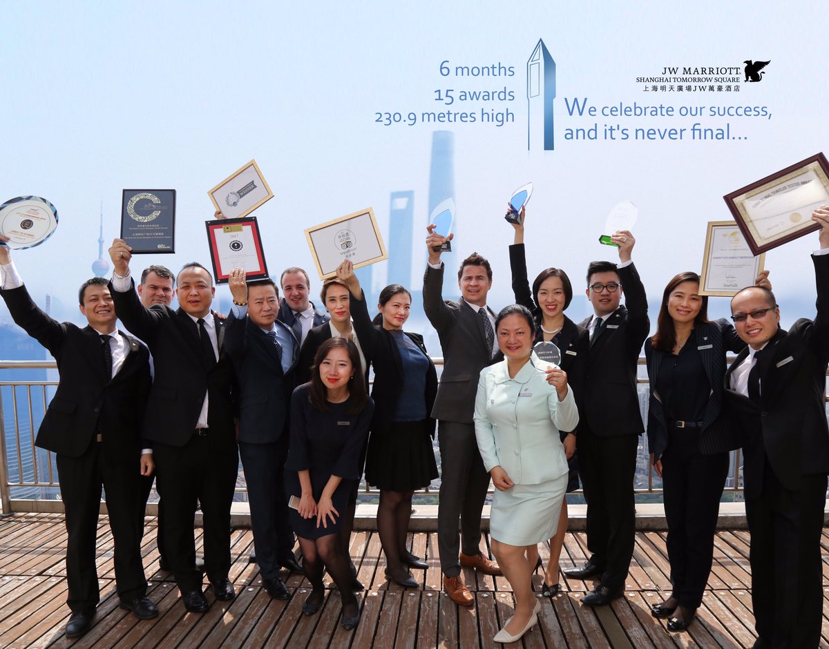 JWMarriottSHA's tweet photo. 6 months,15 awards, 230.9 metres high. We celebrate our success, and it's never final. https://t.co/PNEVXWLRLj