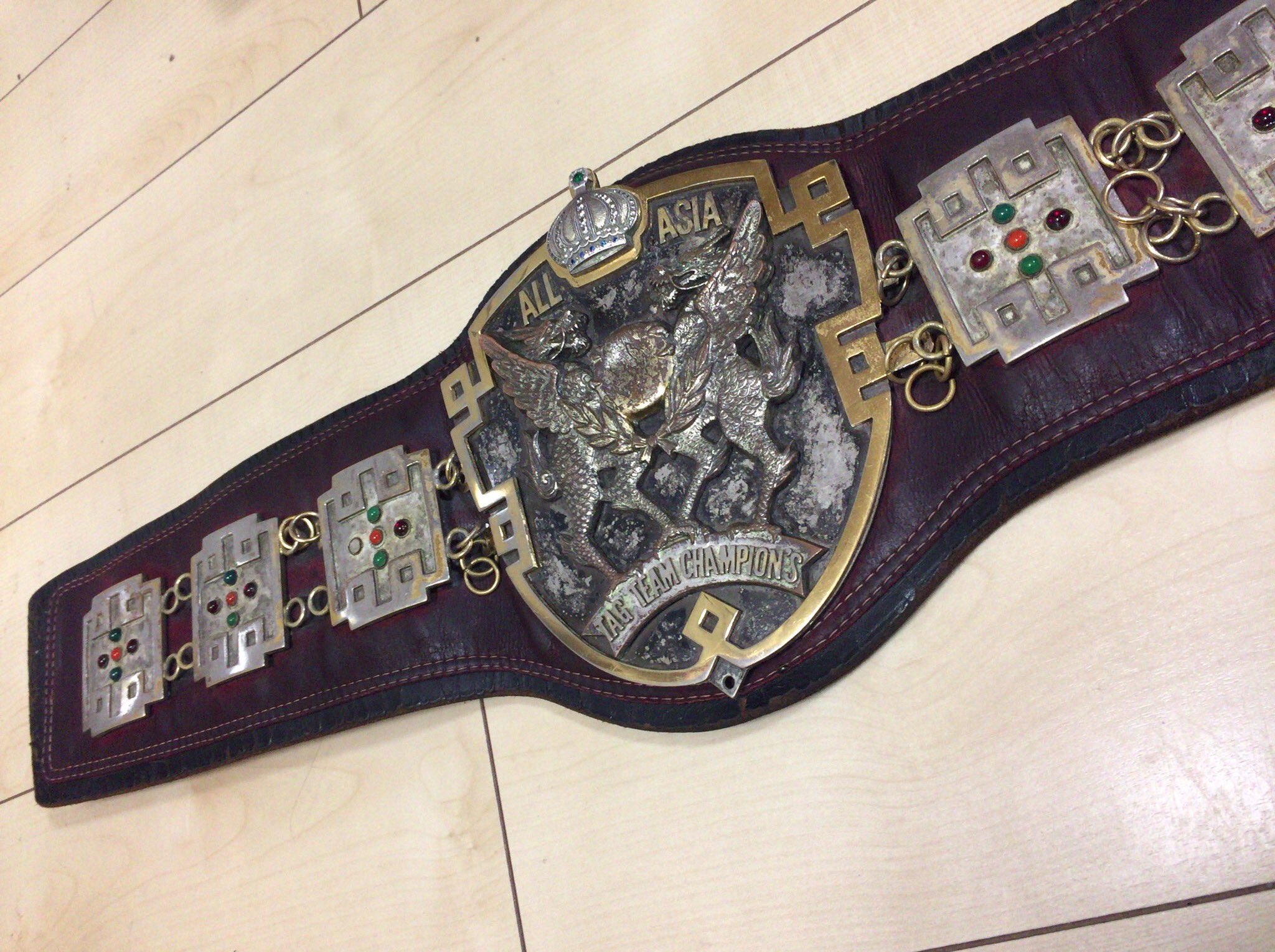 全日本プロレス チャンピオンベルト アジアタッグ ライト・レフト 