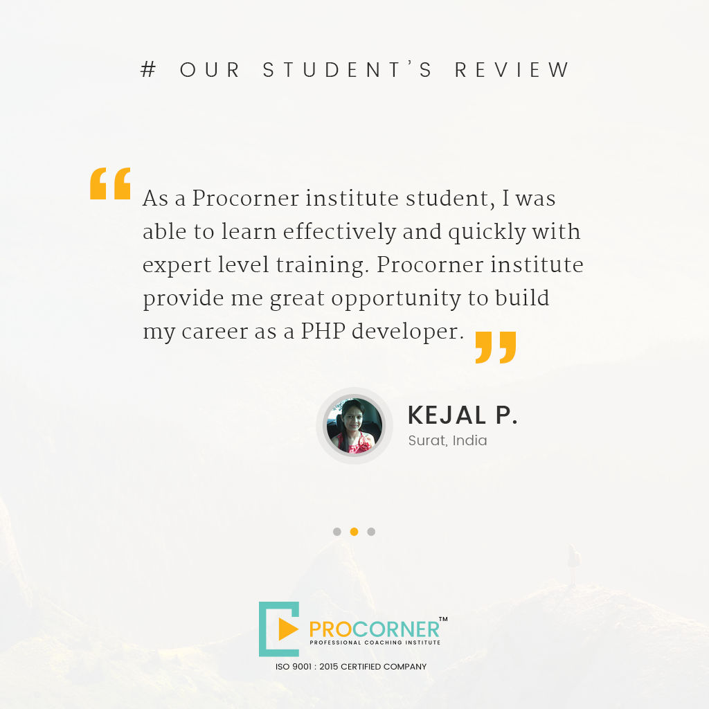 procorner_in's tweet photo. Our Student's Review #Student #Review #LearnSurat #ITCareer #Education #IT_Training #Procorner #ProfessionalCoaching
https://t.co/AWvn9OENTl https://t.co/tEVy3uRKgs