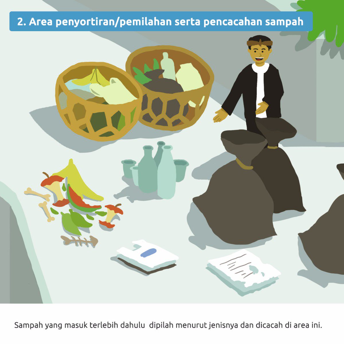 TPS yang ideal: 
2. Ada area penyortiran/ pemilahan serta pencacahan sampah

#TPSRating #InfoBebasSampah