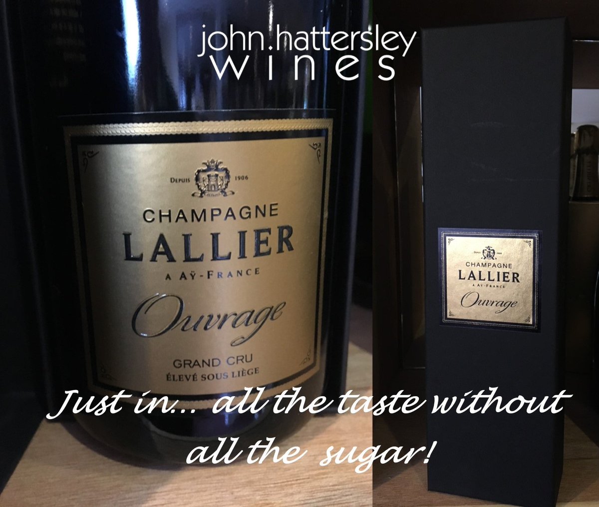 ohhh look what's arrived. All the great tastes without all the sugar! #Ouvrage #GrandCru <a href="/LallierAy/">Champagne LALLIER</a> <a href="/BoutinotWines/">Boutinot Wines</a> johnhwines.co.uk/shop/?item=gra…
