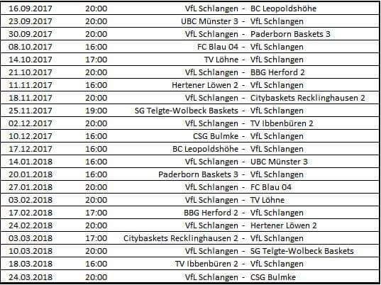 VfLSchlangenBB's tweet photo. Die Termine für die Oberliga Saison stehen. Wir freuen uns wieder auf zahlreiche Zuschauer. #govfl #vflsbb #basketball https://t.co/KoTDdQEV0I