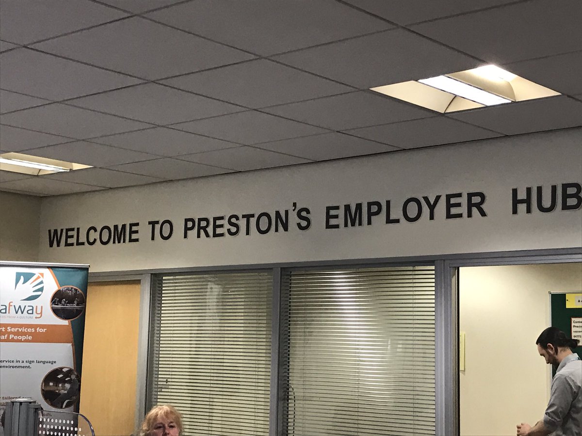 CandaceTSLCFT's tweet photo. At Preston Job Centre spreading the word about Lancashire Care Temporary Staffing. We need you 👉🏾 #lancsbank @Lancashirecare https://t.co/mhpefeGah4
