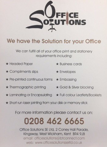 officesolseltd's tweet photo. Printing in the #westwickham and #bromley area. Call or pop in for a quote or query #printing #localbusiness #community https://t.co/T8RgtdaBts