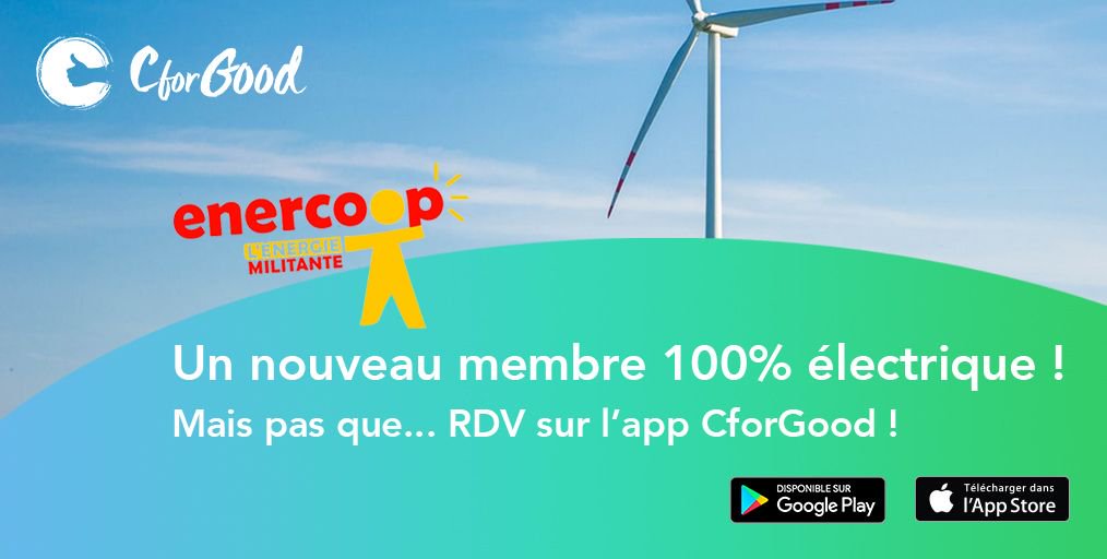 CforGood's tweet photo. ✨ NOUVEAU PARTENAIRE ✨ 
Bienvenue à Enercoop Aquitaine!! RDV sur l'app #CforGood: https://t.co/dSYoZI47WR
A vos électrons! ;)
#énergiepropre https://t.co/yPL0Vksr4D