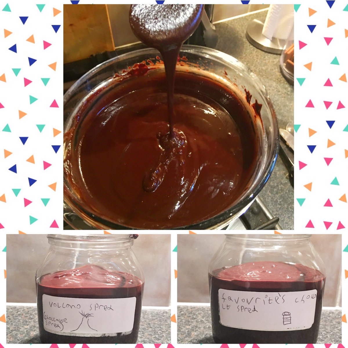 Tips4mumss's tweet photo. Me &amp; my 9yo made this homemade chocolate spread, he got to name it &amp; make labels 😊 @jamieoliver recipe which is our favourite #nosweetener https://t.co/AALQzzc4LJ