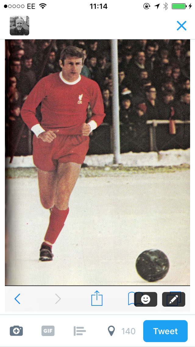 LFC legend, Sir Roger Hunt 79 today. He was my hero from my 1st match in\65. Happy birthday.   