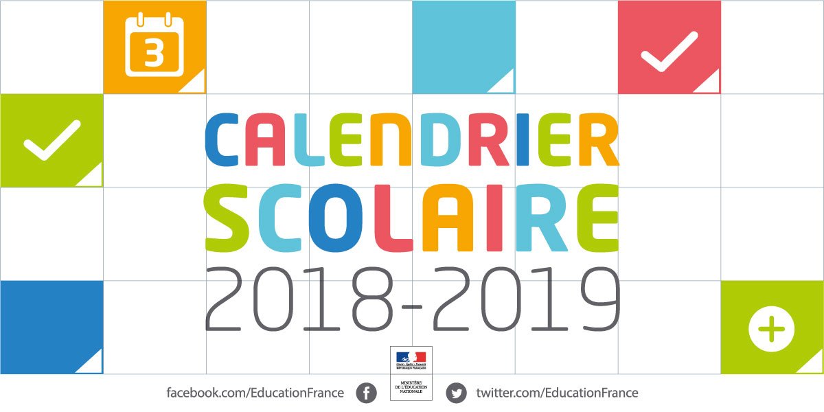 education_gouv's tweet photo. 🔵Découvrez dès à présent le #calendrier des #vacances scolaires 2018-2019 ➡️https://t.co/VtZOzQzhFu https://t.co/F5xbQ18Slq