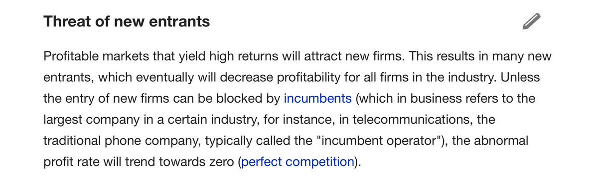 the threat of new entrants in an industry is high when