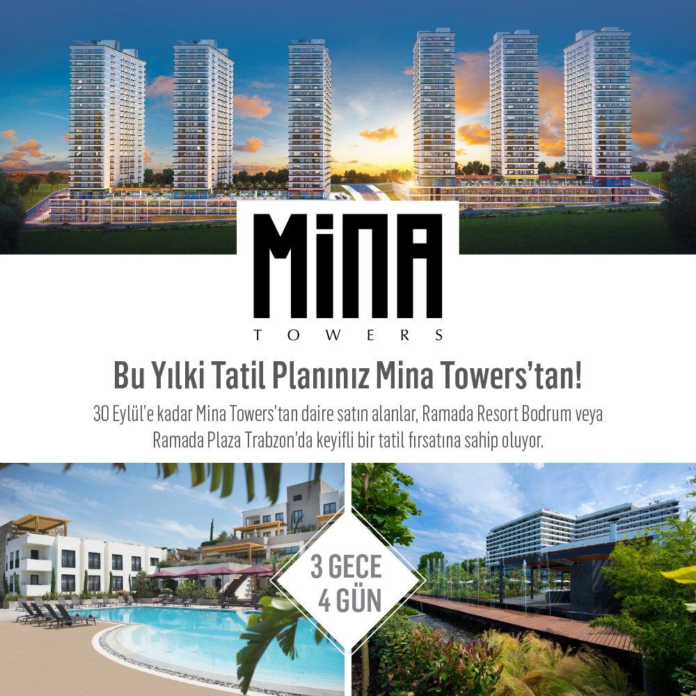 MinatowersTr's tweet photo. Biz yaşamınızı inşa ederken, siz şimdiden keyfini çıkarın diye; bu yılki tatil planınız #minatowers ’tan. 444 62 61 https://t.co/ezfF2NKF4O