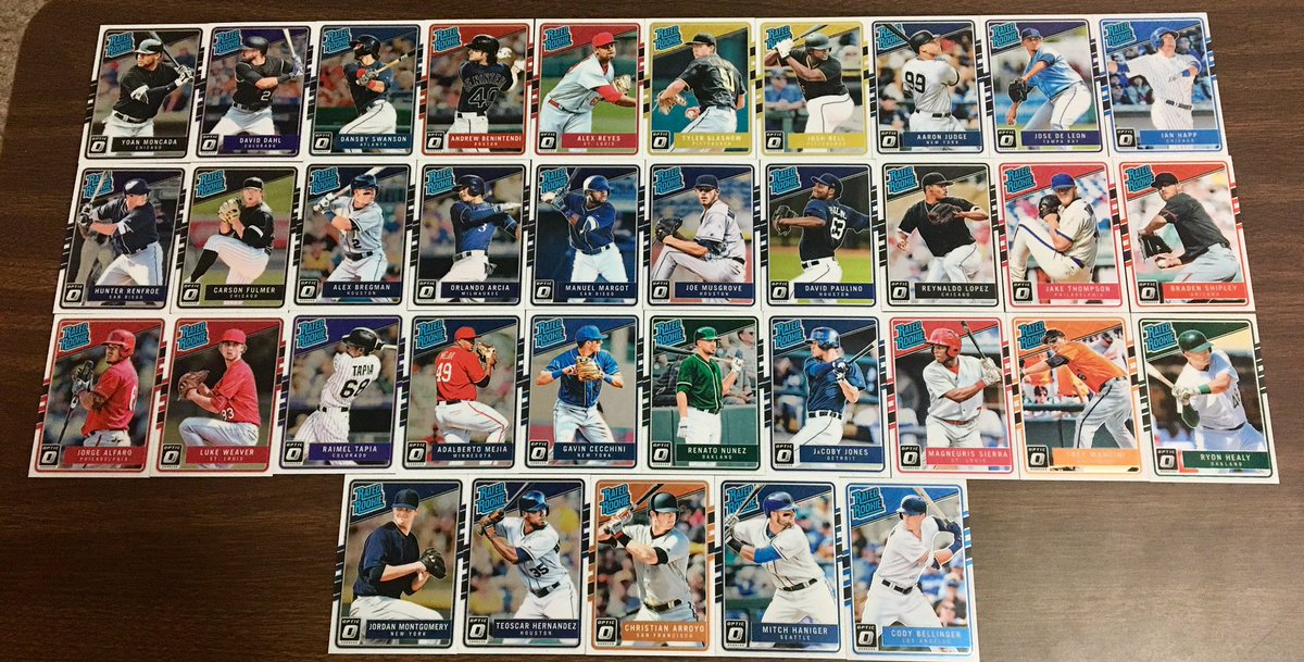 rtnccollector's tweet photo. Took time to set up, but already completed incredible base set of #DonrussOpticBaseball2017 beautiful. What do you think @PaniniAmerica? https://t.co/tf1r0hITfd
