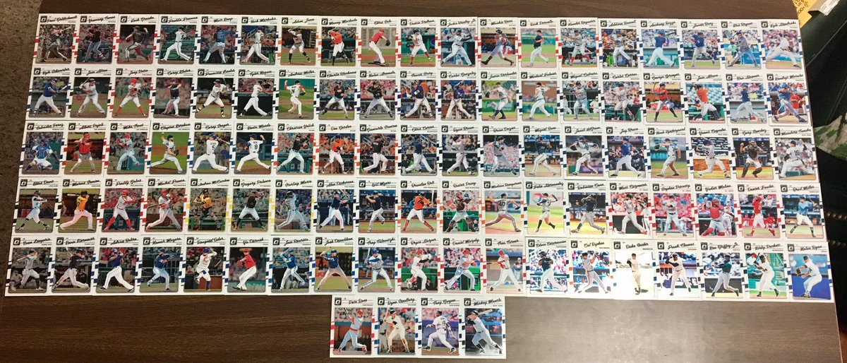 rtnccollector's tweet photo. Took time to set up, but already completed incredible base set of #DonrussOpticBaseball2017 beautiful. What do you think @PaniniAmerica? https://t.co/tf1r0hITfd
