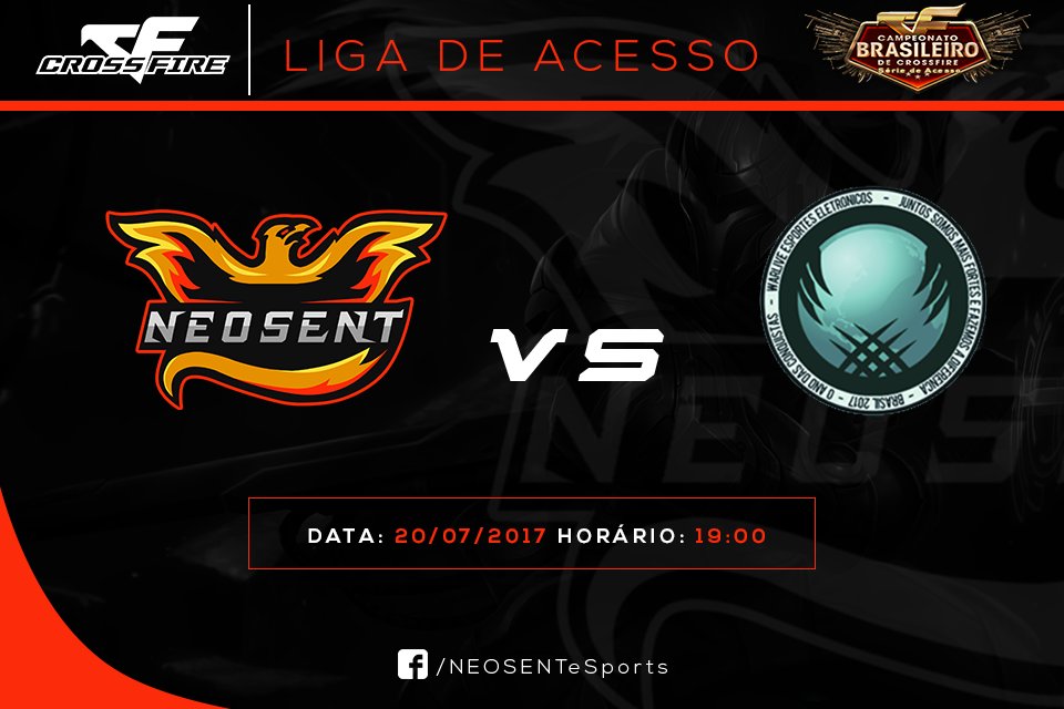 NEOSENTeSports's tweet photo. Amanhã começa nossa trajetória na Liga de acesso, vamos em em busca desta tão sonhada vaga no Cenário profissional de CrossFire.
#GoNEOSENT https://t.co/VmBBBvmjK5