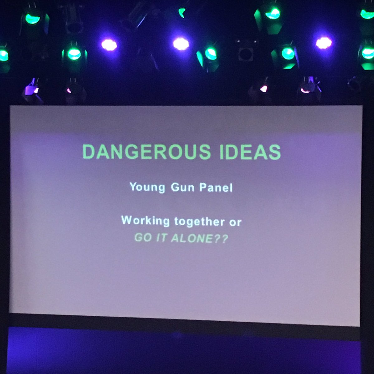 Next #DangerousIdea = Working together or going alone? 
#YoungGun #LYS17 #DangerousIdeas