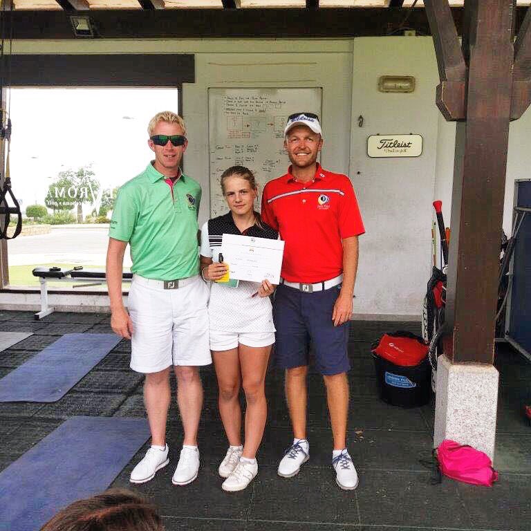 JFGATour's tweet photo. Well done to JFGAs Klaudie for passing her grading. Email us for more info about part time programmes. Info@jasonfloydgolfacademy.com #JFGA https://t.co/n4QxJxTGzW