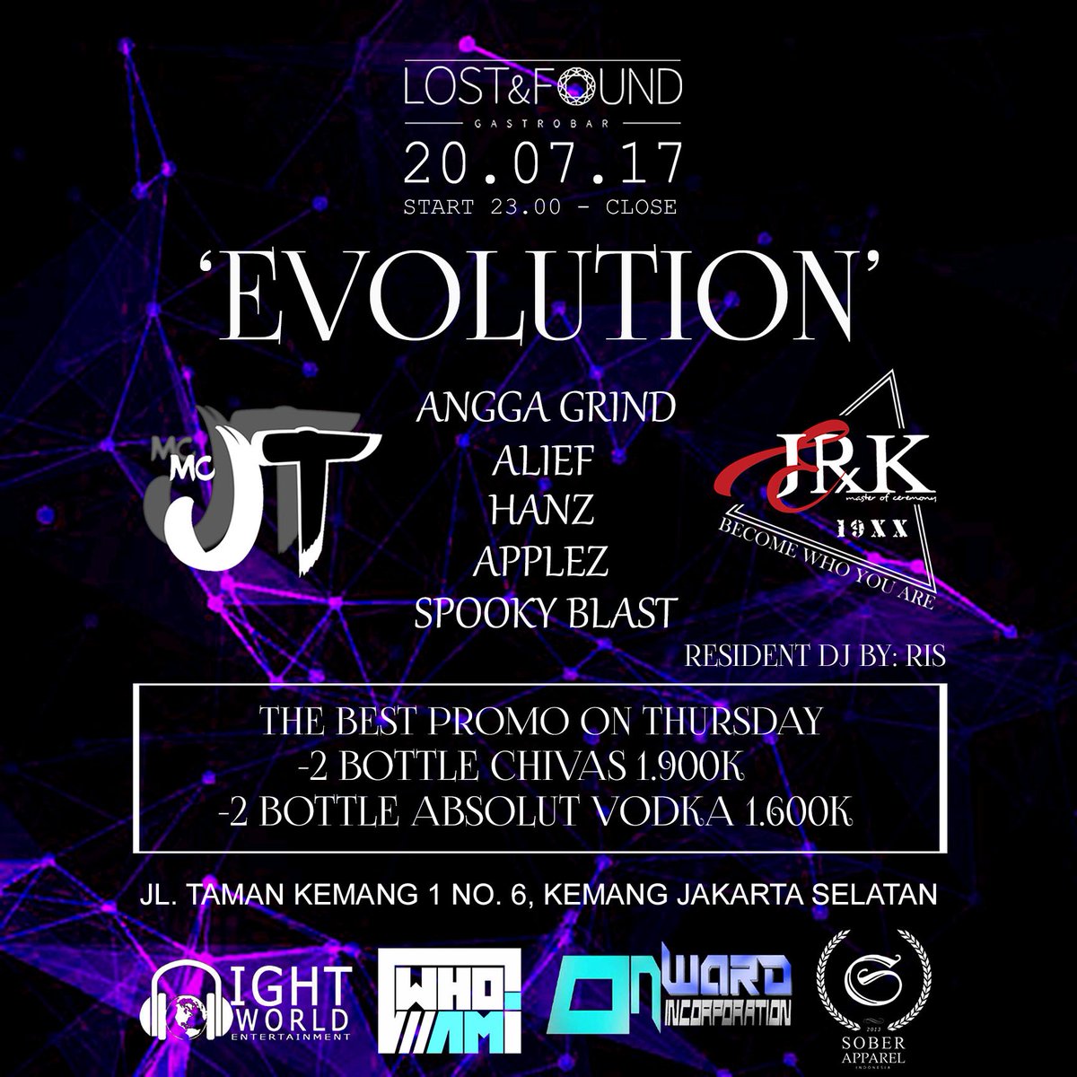 tonight!!!
dont forget AT LOST AND FOUND KEMANG JAKARTA SELATAN START 10PM UNTIL DROP!!
SEE YOU THEREE.....