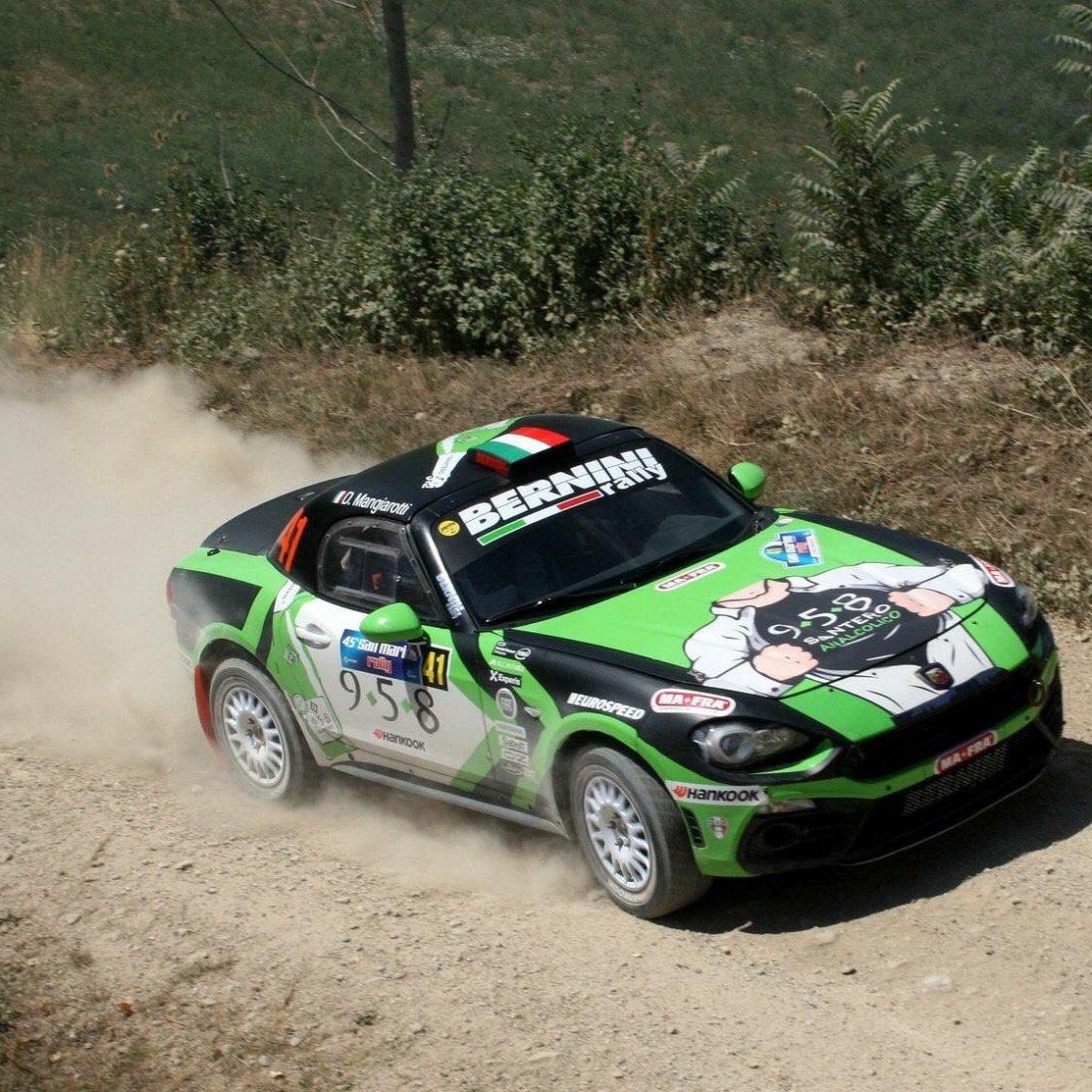 Danimangia's tweet photo. First gravel round for our #Abarth124 #rgt really hard but really #happy #Abarth #una124ditraverso #faj @TeamAbarth https://t.co/9z1vx1h61b
