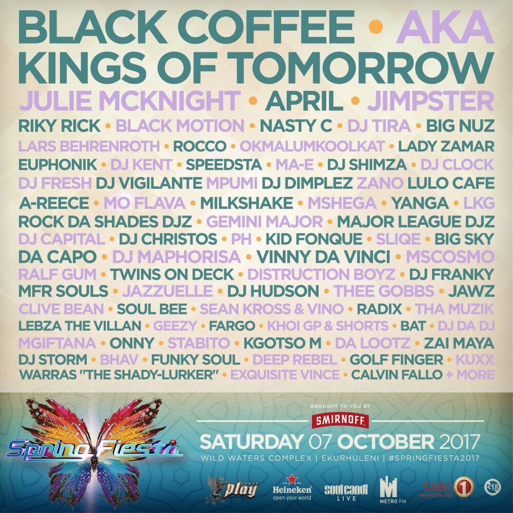 RealBlackCoffee's tweet photo. 3.So what must happen now...
Let's meet @SpringFiestaSA and have the time of our Lives and keep it moving. #killhatewithlove https://t.co/MbKRXcaQLz