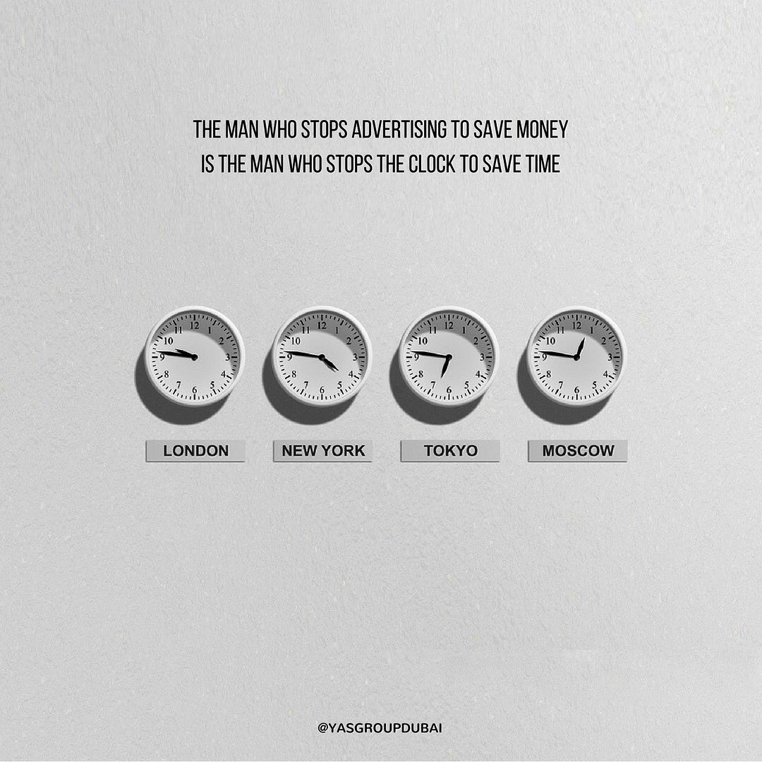 yasgroupdubai's tweet photo. YAS Media
The man who stops advertising to save money is the man who stops the clock to save time 🕑
#YasMedia #InYasWeSayYes #YasGroupDubai https://t.co/CPbUZcrx6F