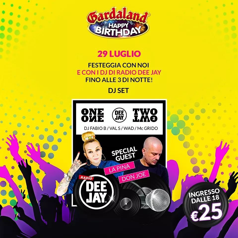 CasaAleotti's tweet photo. Al compleanno di @gardaland ci sarΓ anche @onetwoonetwodj.
SABATO, 29 LUGLIO 2017 #dontmissit! ππ @GridoOfficial #gridoisback #gridolive https://t.co/uJ7WRWJAT4