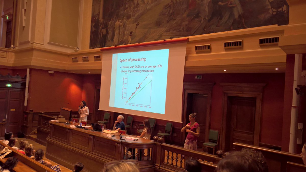 vjoffe's tweet photo. Conti Ramsden: Children with #DevLangDis are on average 30% slower at processing information - huge impact on everyday life. #iascl2017 https://t.co/mA1GpRpfJq