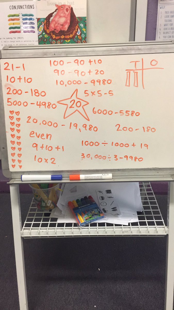 Ss have developed their understanding of 10 as a group through #TEN and are now able to use big numbers in our 'number talk' 😍 <a href="/SGoudis/">Stella</a>