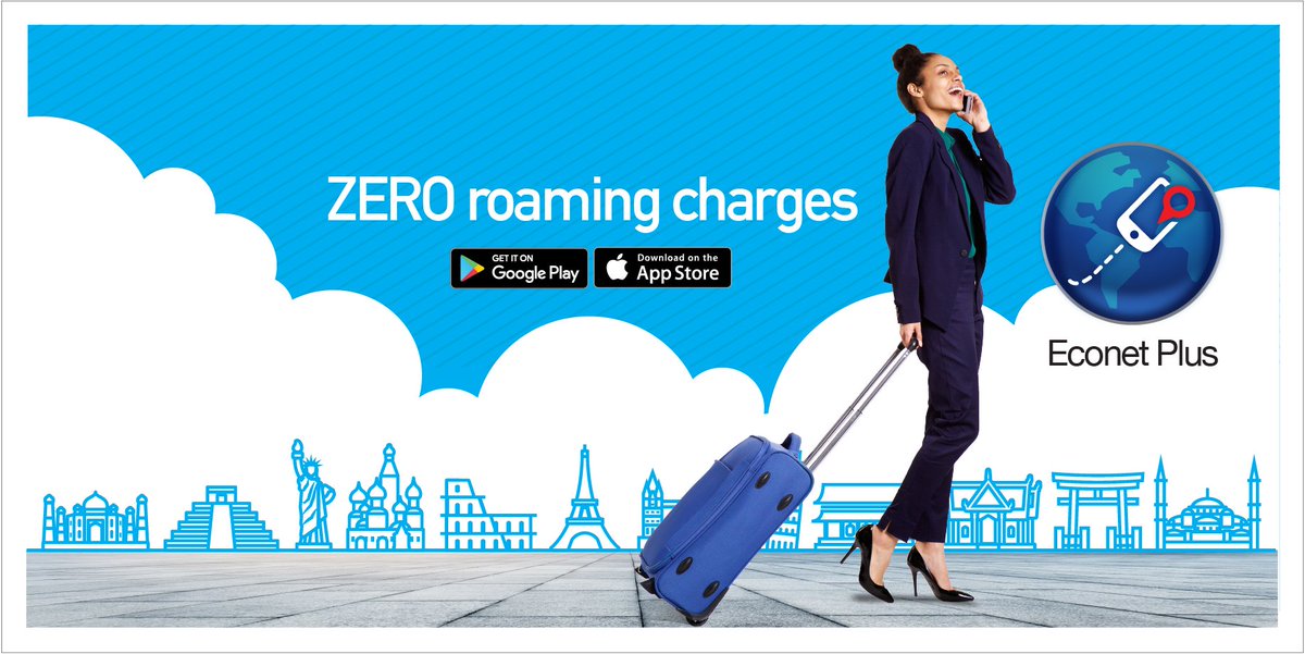 econetzimbabwe's tweet photo. Traveling soon? Download the #EconetPlus App & enjoy #ZeroRoamingCharges - Call or SMS any number worldwide at local rates whilst roaming! https://t.co/0lRIZKYLln