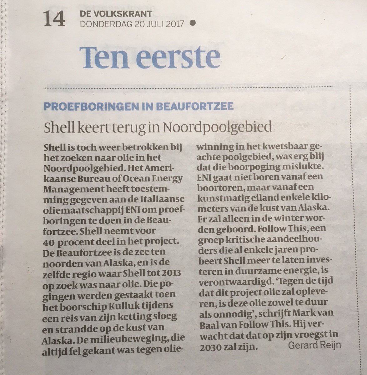 Shell zoekt verder naar olie in Noordpoolgebied, dure en onnodige olie, stel je voor dat <a href="/shell/">Shell</a> die miljarden investeert in duurzame energie