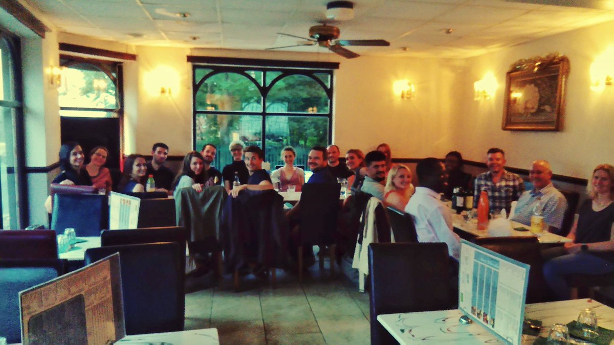 PWGTennant's tweet photo. Had a lovely meal last night with the #SSMSummerSchool delegates. First up today will be my workshop on composite variable confounding. https://t.co/jcTpULVhAU