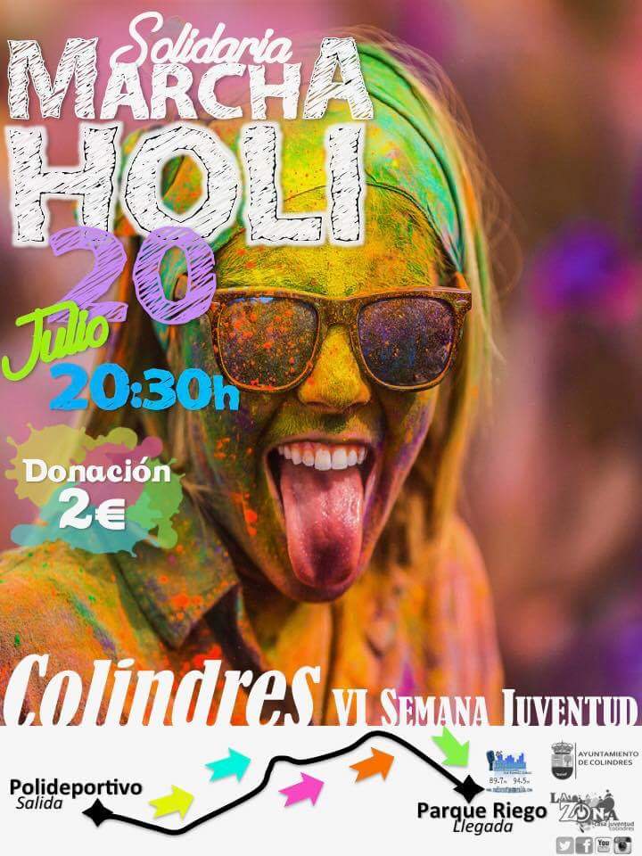 MARCHA SOLIDARIA HOLI #COLINDRES. 
Hoy 20:30 h con salida desde el polideportivo n.1 y llegada al parque de Riego con Dj <a href="/RussellSimoni/">Russell Simoni</a>