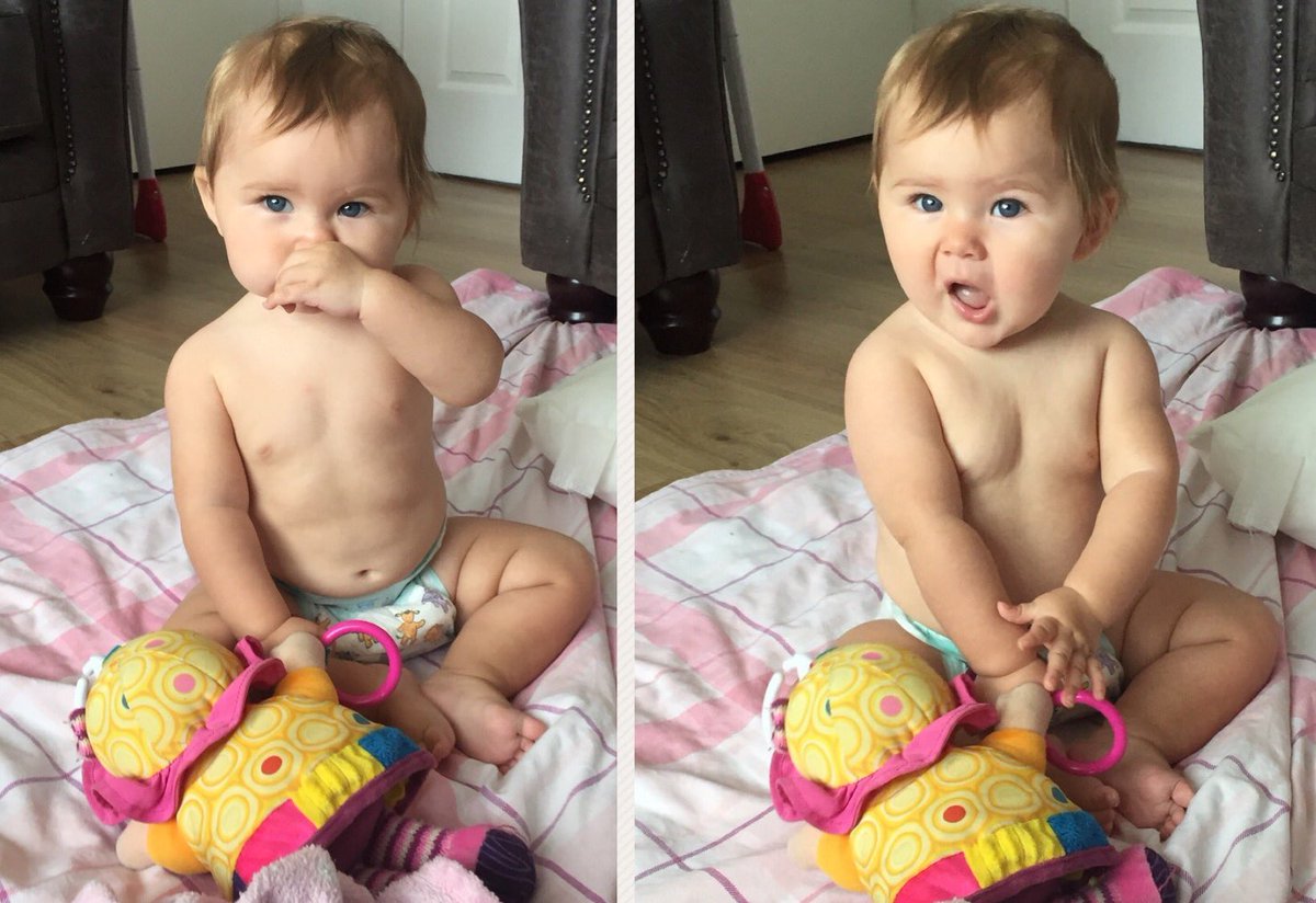 When a lass pretends it's not her who's absolutely stinking then the reaction the second you call her a stinker 😂😂  #daughters #girls