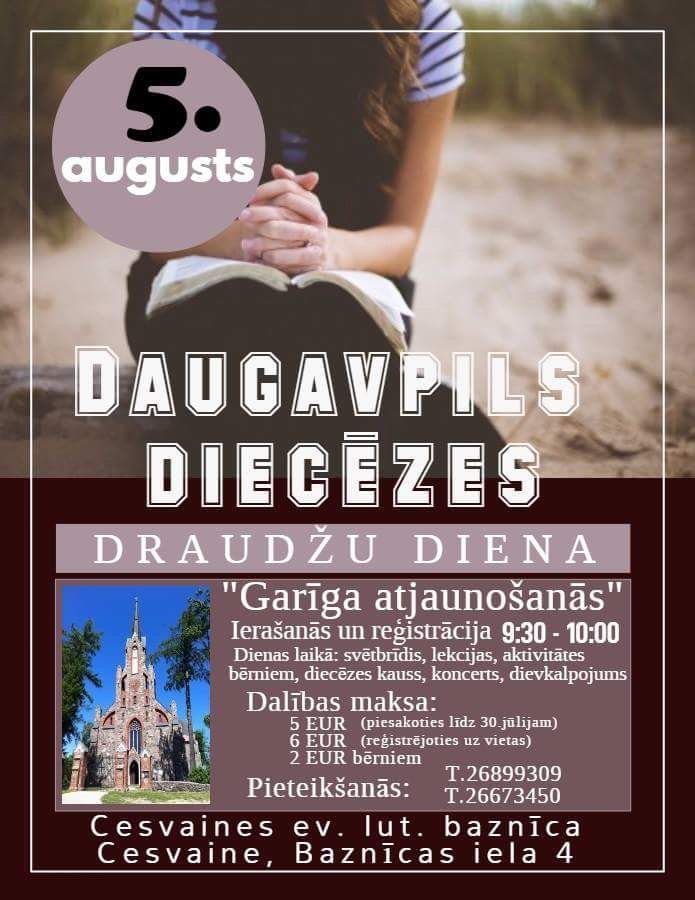 Daugavpils diecēzes diena 5.augustā Cesvainē!
cesvaine.lv/sakums/aktuali…