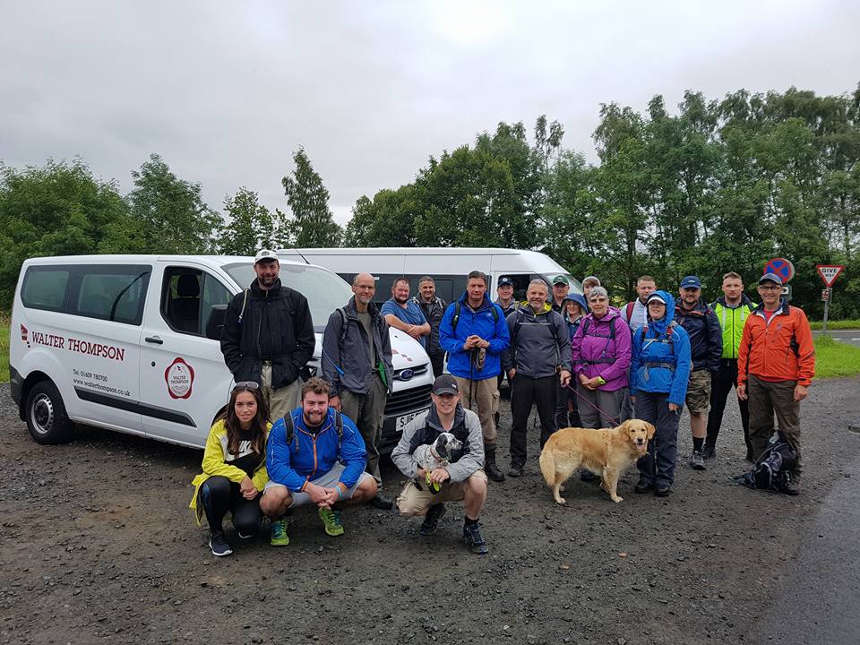 Transflex provides Walter Thompson a Mini Bus for a Charity Walk, Well done everyone for raising £3,225.44 for the Macmillan Cancer Support.