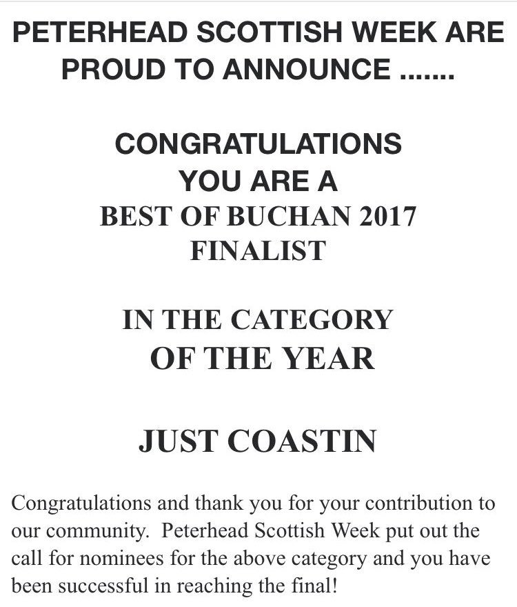 justcoastinguk's tweet photo. We are so delighted to have been nominated 😄 We are all very excited to see what tomorrow brings us 👍🏾 https://t.co/ODRWKKjgvz