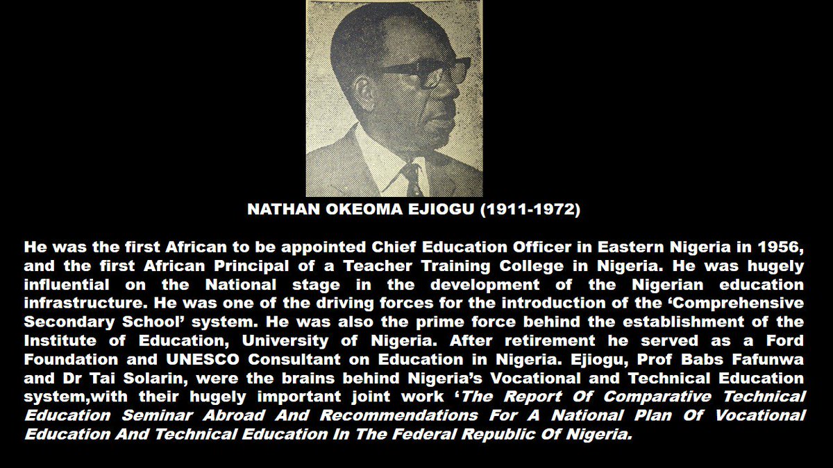 Nigeria's tweet photo. Silent hero of Nigerian education.Nathan Ejiogu OON. https://t.co/IAcZZu3CyH