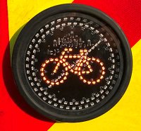 LAPVmagazine's tweet photo. #SentinelSystems has added an LED bike warning sign to its Bike Hotspot system to help cyclists avoid accidents https://t.co/3jySkZuzY1 https://t.co/N1v27cuIU1